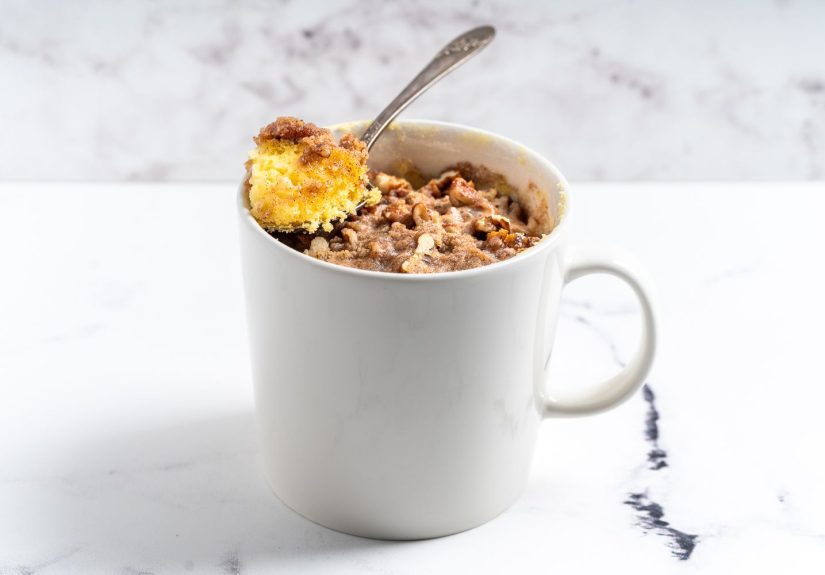 Cinnamon Streusel Coffee Cake in a Mug