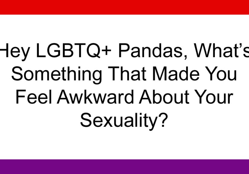 Hey LGBTQ+ Pandas, What’s Something That Made You Feel Awkward About Your Sexuality? (Closed)