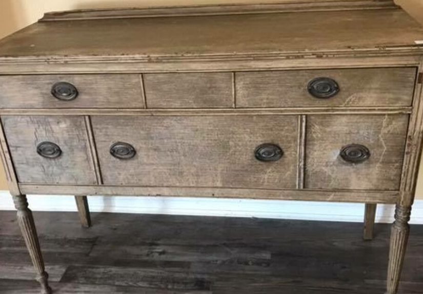How to Make a Buffet Makeover Using Saltwash Paint Additive DIY