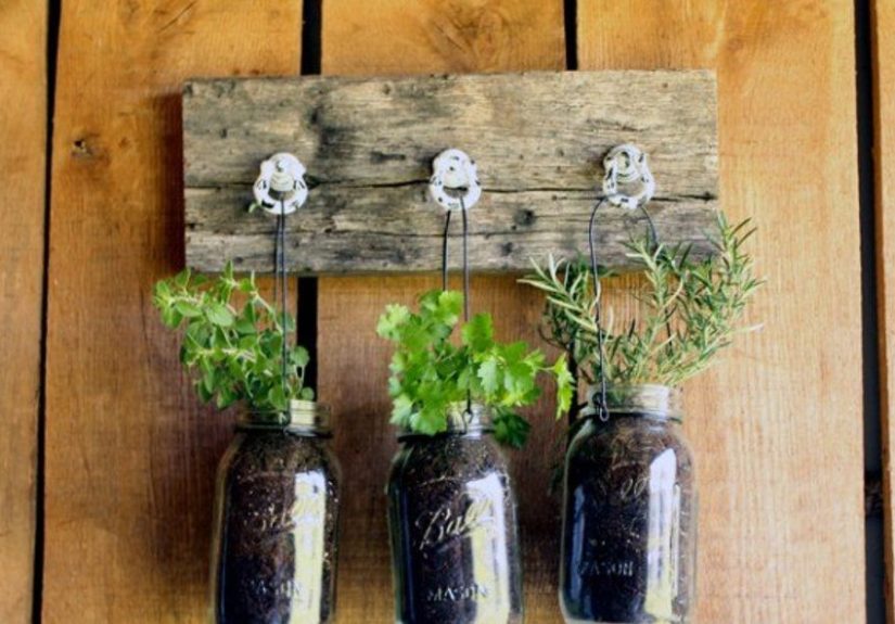 Mason Jar Herb Planter