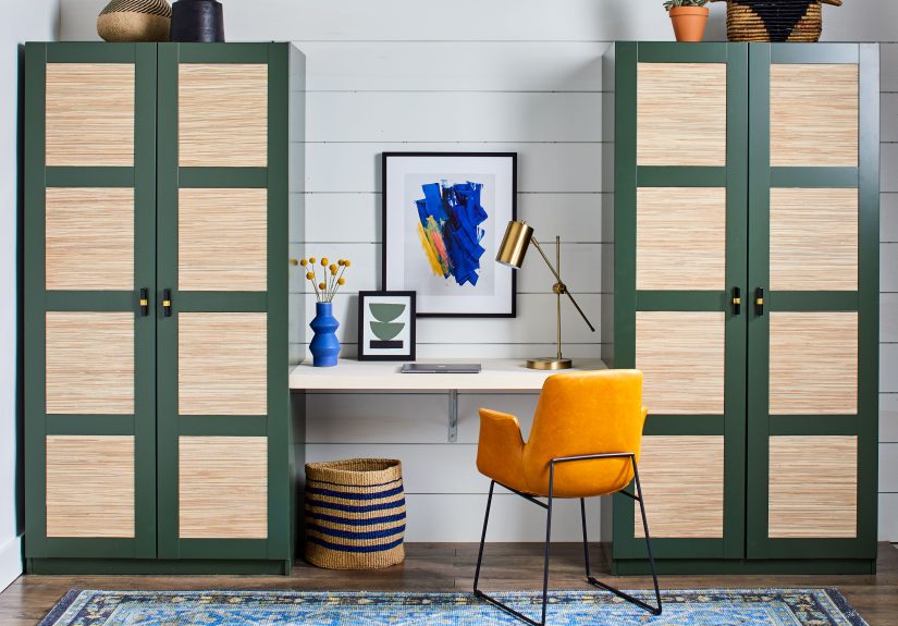 This IKEA Pax Hack Offers Built-In Storage and a Desk