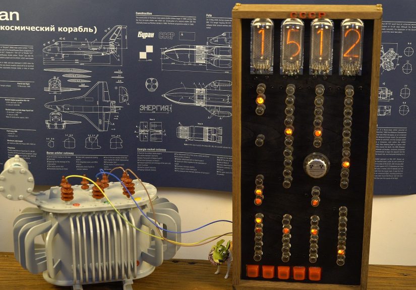 This Soviet-Style Clock Uses Homemade Nixie Tubes And Glowing Logic