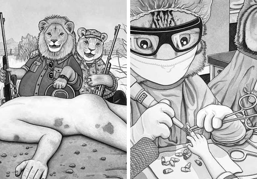 Artist Creates Illustrations Where The Roles Of Humans And Animals Are Reversed, And The Reality Is Thought-Provoking (50 Pics)