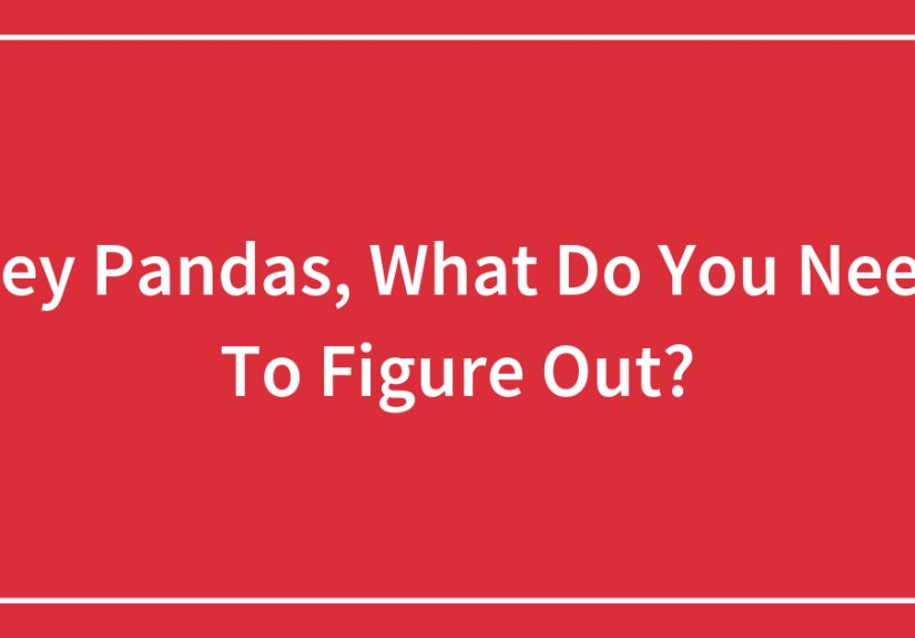 Hey Pandas, What Do You Need To Figure Out?