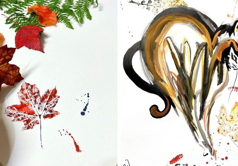 I Created Autumn Leaf-Inspired And Minimalist Cat Art