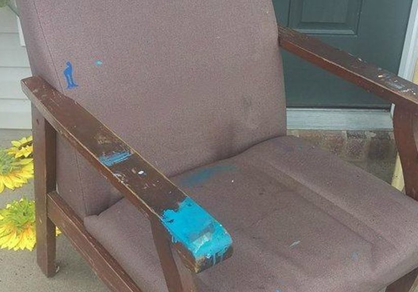 Old Hotel Chair Gets Geometric Makeover