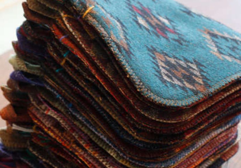 Pot Holders Made from Vintage Pendleton Blankets