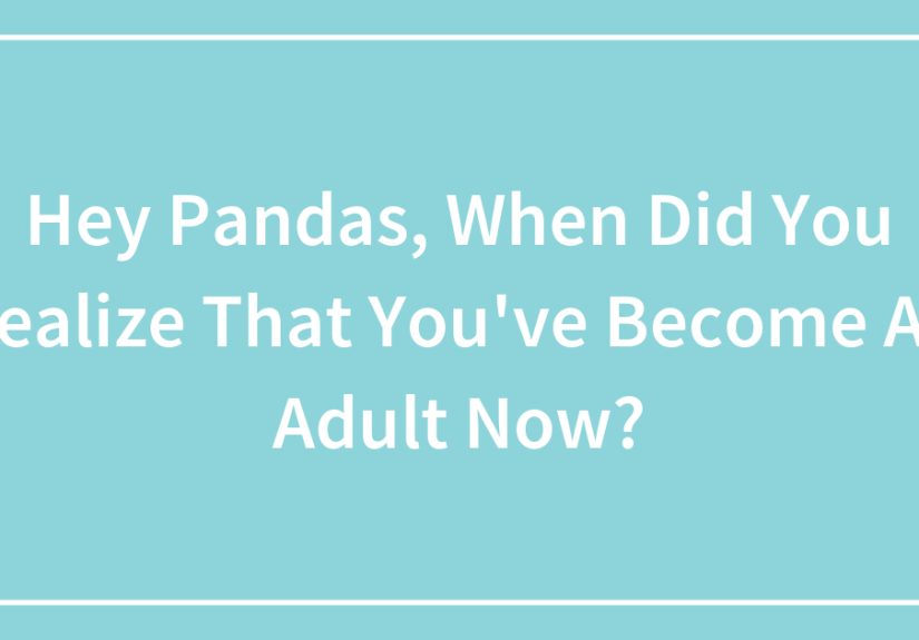 Hey Pandas, When Did You Realize That You’ve Become An Adult Now?