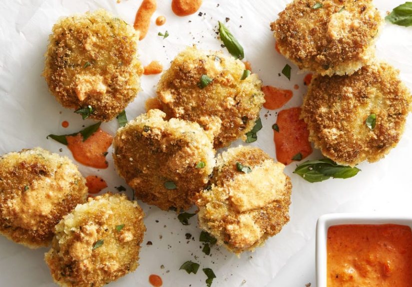 Crispy Cod Cakes with Almond-Pepper Vinaigrette are the Perfect Appetizer Recipe - How to Make Crispy Cod Cakes with Almond-Pepper Vinaigrette