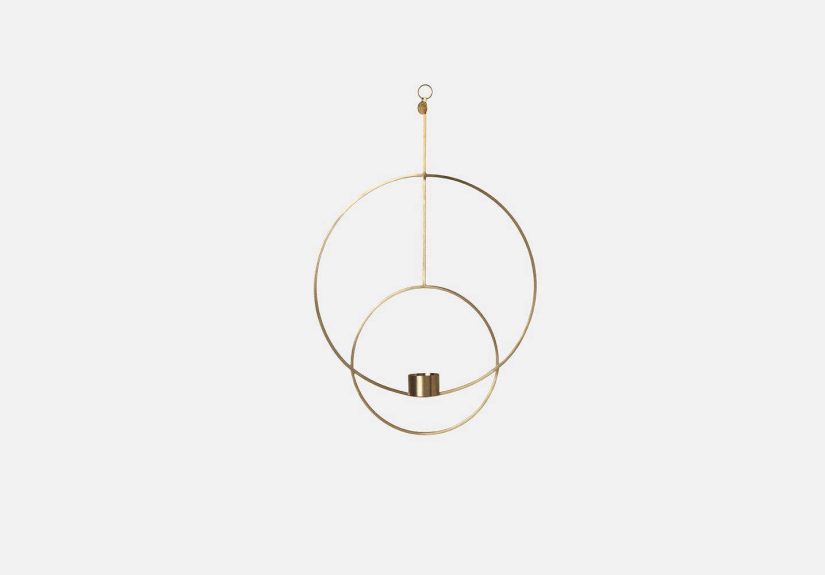 Hanging Circular Brass Tealight Deco