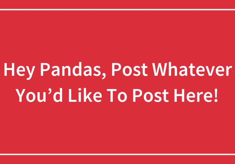 Hey Pandas, Post Whatever You’d Like To Post Here!