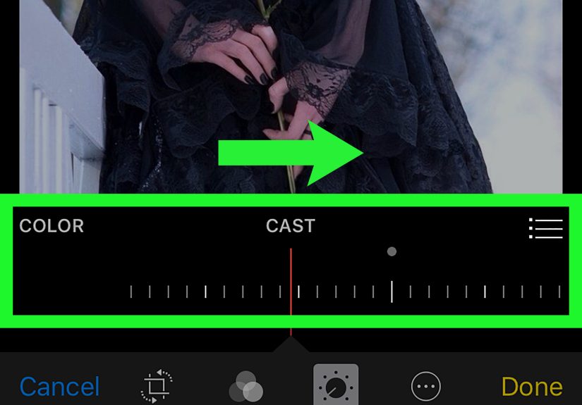 How to Adjust the Color Cast of a Photo Using the iPhone Photos App