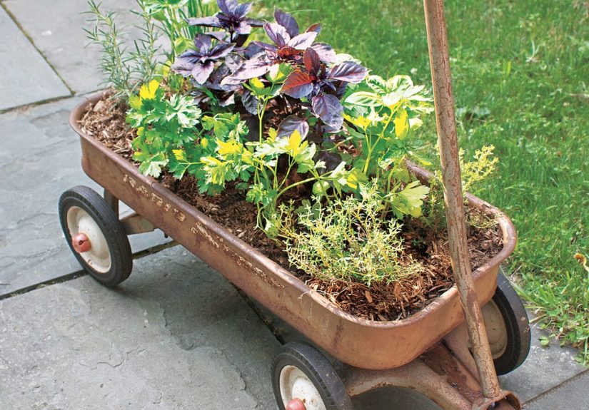How To Make an Herb Planter From a Wagon