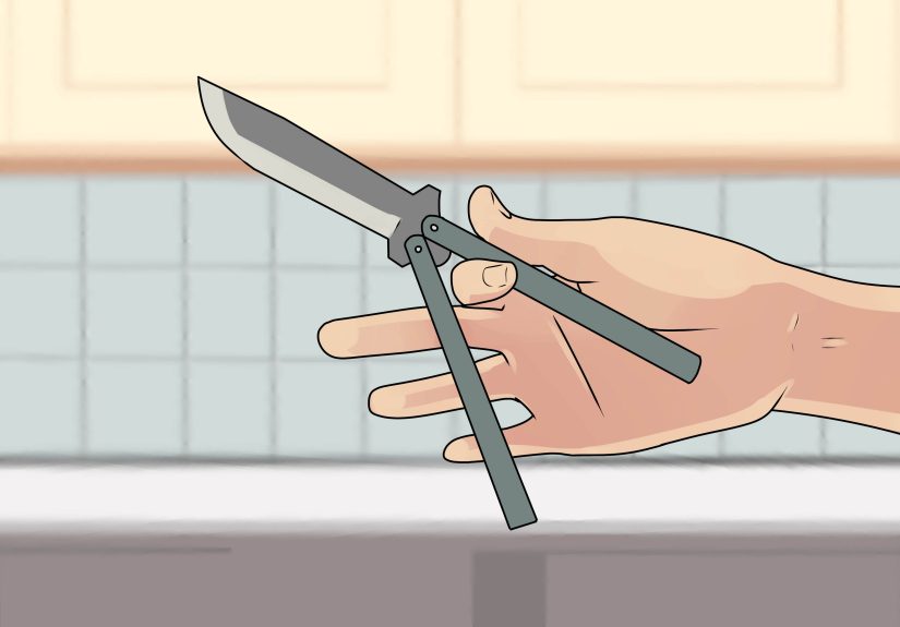 How to Perform a Trebuchet with a Butterfly Knife: 12 Steps