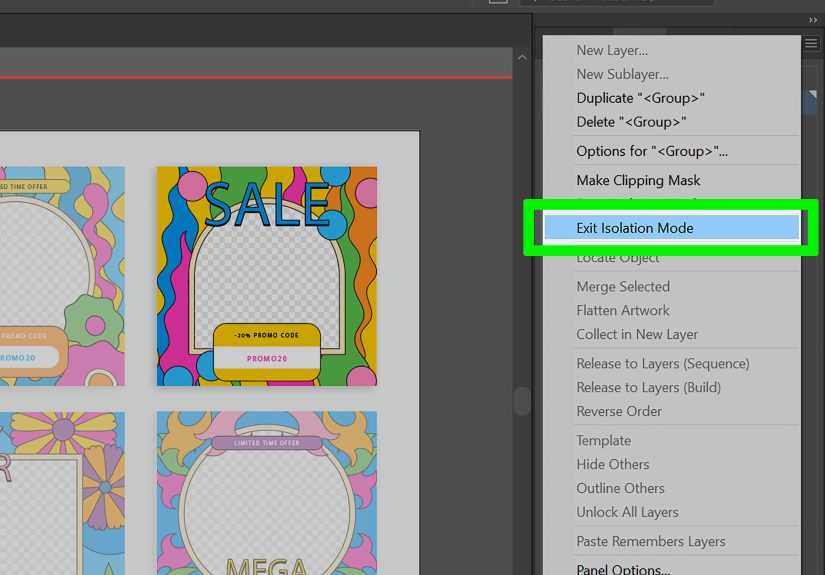 How to Turn Off Isolation Mode in Illustrator