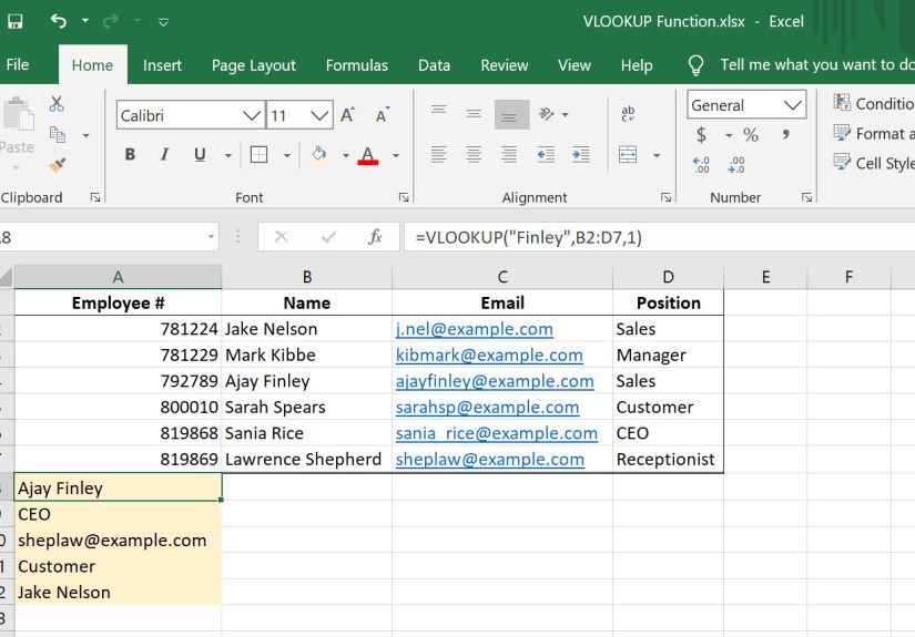How to Use the VLOOKUP Function in Excel