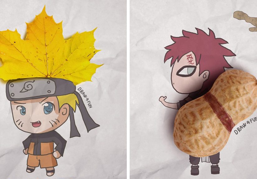 I Create Naruto Illustrations Using Everyday Objects
