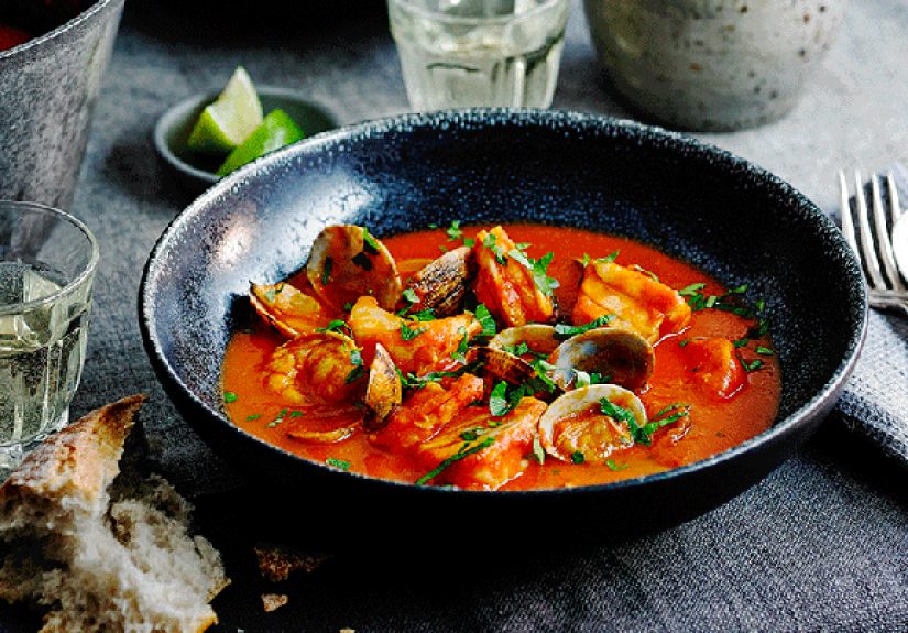 Portugese-inspired fish stew recipe: perfect to cook on the hob or in the slow cooker