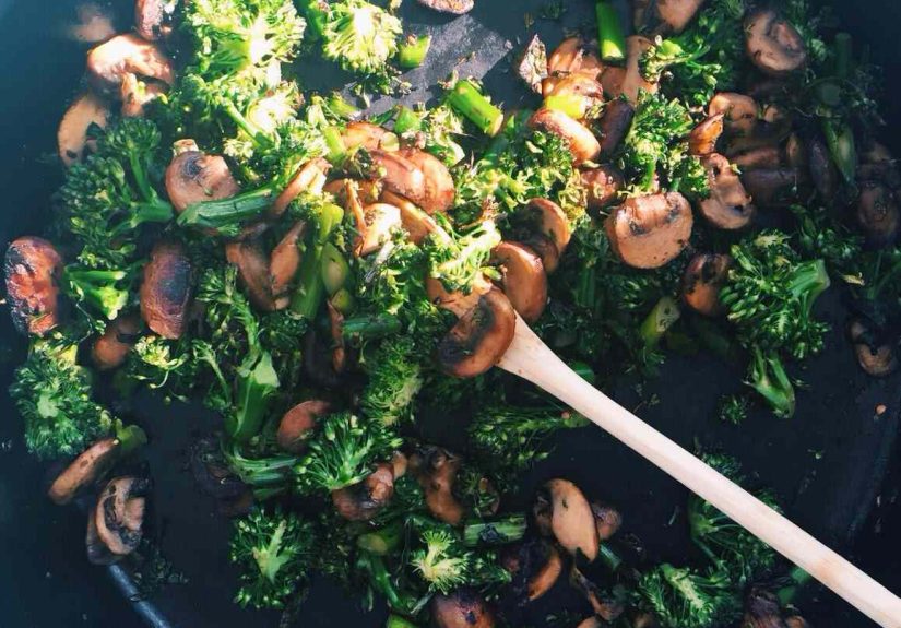 Sautéed Mushrooms and Broccoli Rabe Recipe