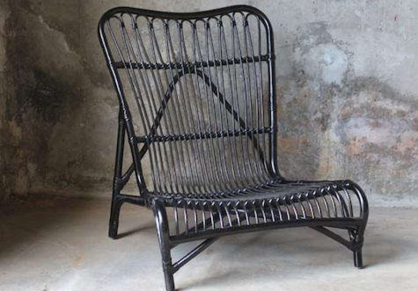 Storsele Black Rattan Chair