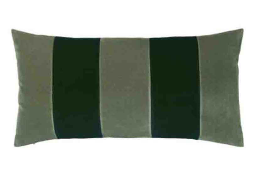 Striped Velvet Cushion
